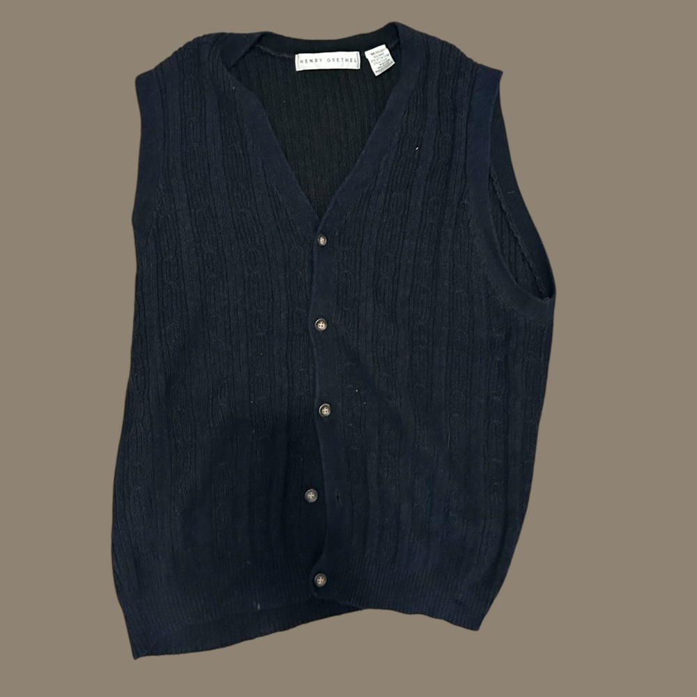✨ Navy blue Henry Grethel knit vest✨